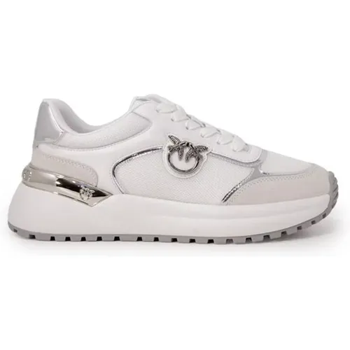 Weiße Ledersneaker Frühling/Sommer Kollektion , Damen, Größe: 39 EU - pinko - Modalova