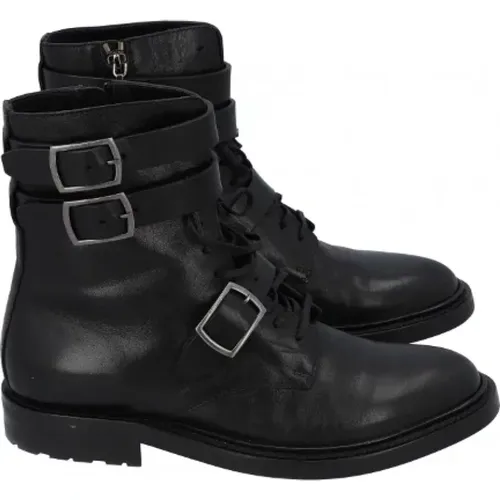 Pre-owned Leather boots , female, Sizes: 7 UK - Saint Laurent Vintage - Modalova