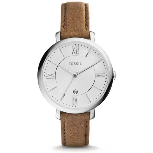 Jacqueline Leather Brown Watch , female, Sizes: ONE SIZE - Fossil - Modalova