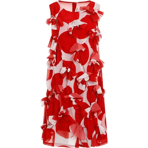 Rotes Blumenkleid - Comme des Garçons - Modalova