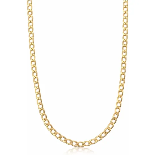 Mens Gold Cuban Link Chain in 6mm , male, Sizes: 2XL - Nialaya - Modalova