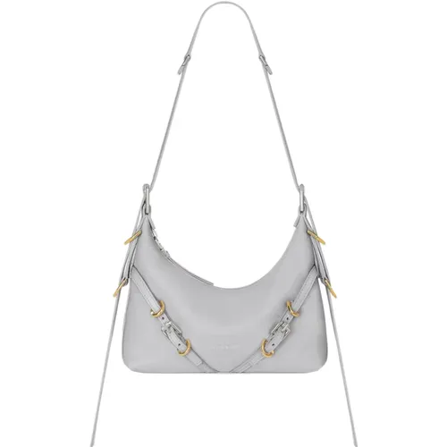Grey Leather Shoulder Bag , female, Sizes: ONE SIZE - Givenchy - Modalova