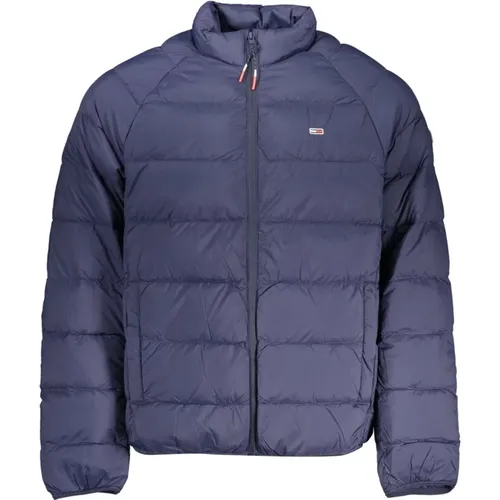 Blauer Jacke mit Langen Ärmeln und Taschen - Tommy Hilfiger - Modalova