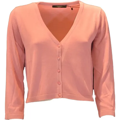 V-neck Cardigan 3/4 Sleeve , female, Sizes: L - Max Mara - Modalova