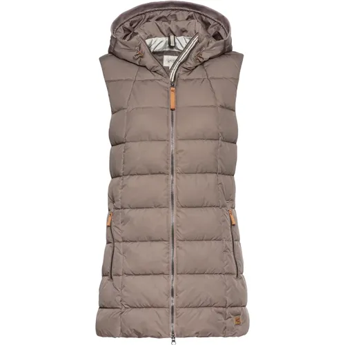 Hooded Long Vest , female, Sizes: L, 3XL, XL - camel active - Modalova