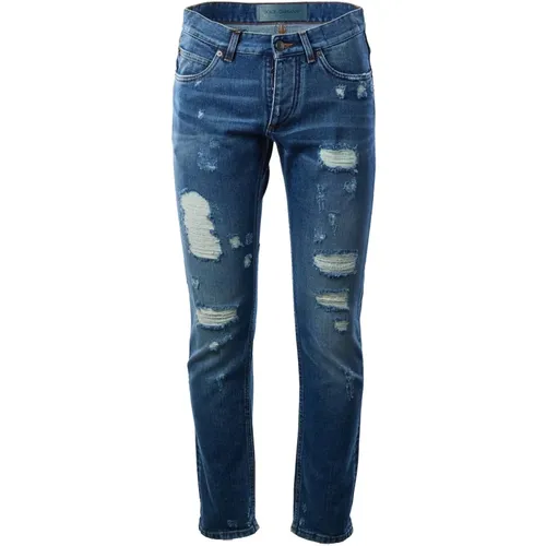 Mens Distressed Jeans , male, Sizes: XS - Dolce & Gabbana - Modalova
