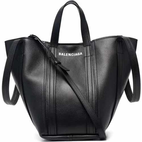 Leather Small Tote Bag , female, Sizes: ONE SIZE - Balenciaga - Modalova