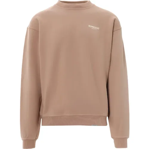 Cotton Crew-neck Sweatshirt Aw23 , male, Sizes: L - Represent - Modalova