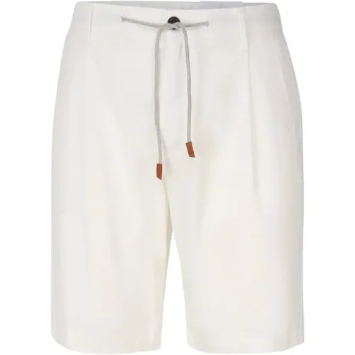 Weiße Baumwoll-Bermuda-Shorts - Eleventy - Modalova