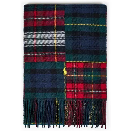 Fringed Tartan Schal mit Pony-Logo - Polo Ralph Lauren - Modalova