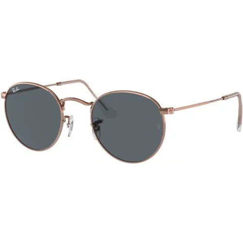 Round Metal Blue Lens Sunglasses , unisex, Sizes: 50 MM - Ray-Ban - Modalova