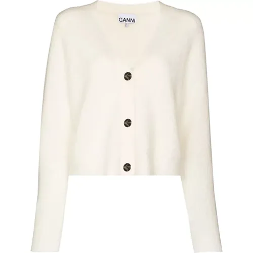 Wool Cardigan Casual Style , female, Sizes: L - Ganni - Modalova