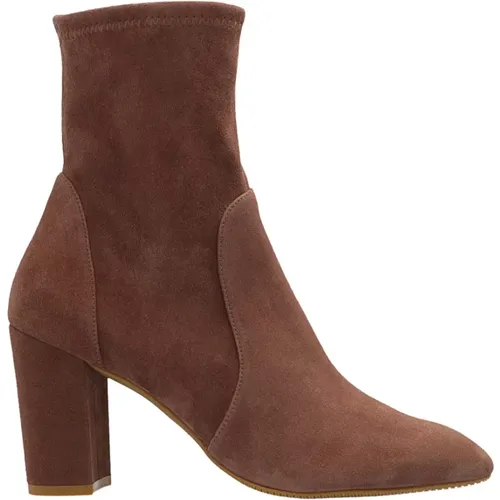 Yuliana Suede Ankle Boots with Heel , female, Sizes: 6 1/2 UK, 4 UK, 3 1/2 UK - Stuart Weitzman - Modalova