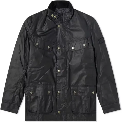 Duke Wachsjacke Navy-M , Herren, Größe: M - Barbour - Modalova