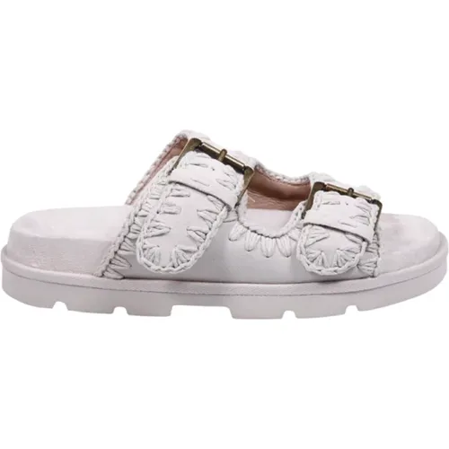 Chalk Low Bio Sandal with Two Buckles , female, Sizes: 7 UK - Mou - Modalova