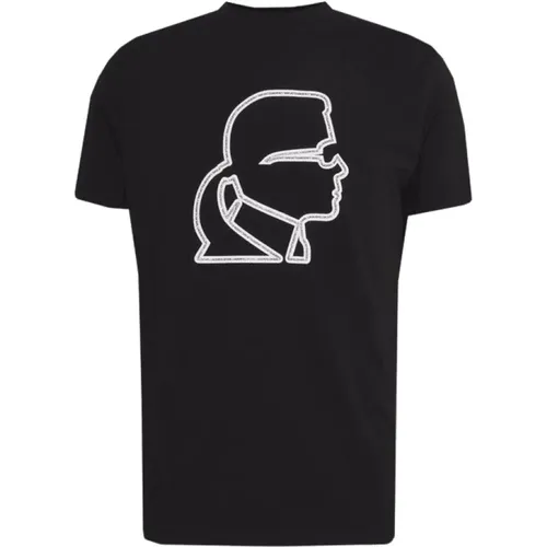 Tee-Shirt with Design and Extras , male, Sizes: S, L, XL, M - Karl Lagerfeld - Modalova