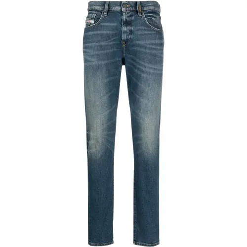 Blaue Slim-Fit Jeans für Männer , Herren, Größe: W33 L32 - Diesel - Modalova