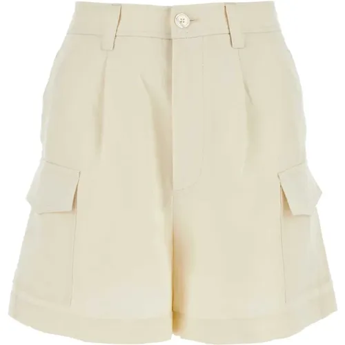 Ivory Viscose Blend Shorts,Short Shorts - Woolrich - Modalova