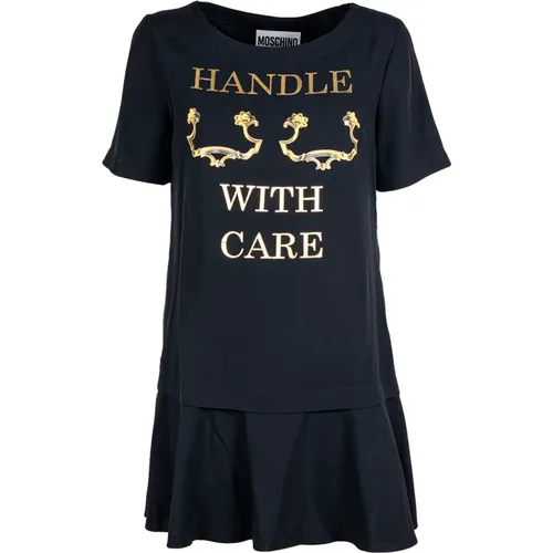 Handle With Care Dress , female, Sizes: XS, M, S - Moschino - Modalova