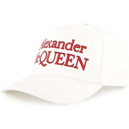 Printed Baseball Cap /Red Logo , male, Sizes: M, L - alexander mcqueen - Modalova