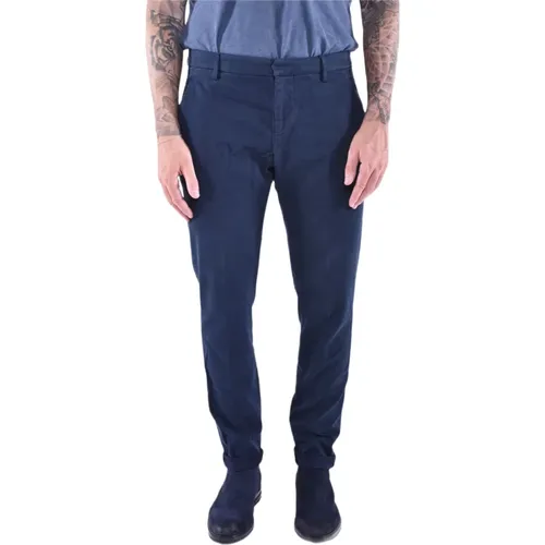 Regular Fit Navy Pants , male, Sizes: W33, W30, W36, W29, W35, W34, W31 - Dondup - Modalova