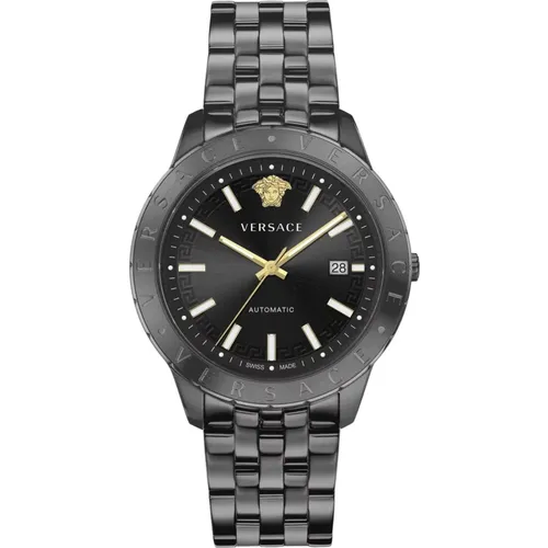 Men's Watch Univers Date Stainless Steel , male, Sizes: ONE SIZE - Versace - Modalova