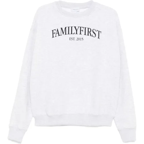 Logo Print Crew Neck Sweater , Herren, Größe: M - FAMILY FIRST - Modalova