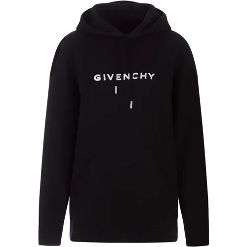 Schwarzer Oversized Hoodie mit Logo - Givenchy - Modalova
