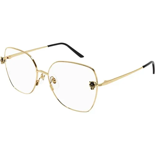 Metallic Optical Glasses for Women , unisex, Sizes: 57 MM - Cartier - Modalova