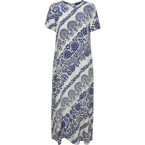 Silk Midi Dress with Print , female, Sizes: 2XS - Max Mara Weekend - Modalova