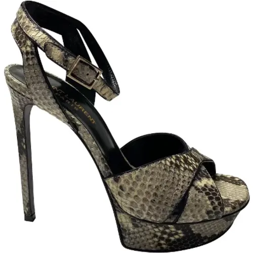 Pre-owned Leather heels , female, Sizes: 4 UK - Yves Saint Laurent Vintage - Modalova