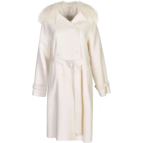 Cream Coats for Women , female, Sizes: M - P.a.r.o.s.h. - Modalova