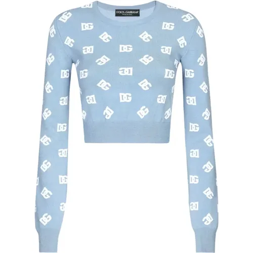 Klare Blaue Pullover - Dolce & Gabbana - Modalova