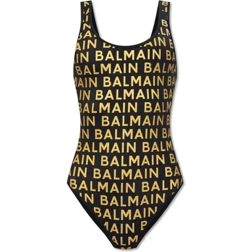 Einteiliger Badeanzug , Damen, Größe: M - Balmain - Modalova