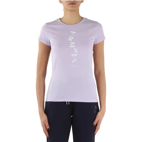 Slim Fit Baumwoll T-Shirt mit Frontlogo - Armani Exchange - Modalova