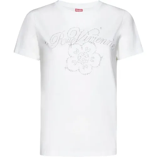 Beige T-Shirts und Polos , Damen, Größe: XS - Kenzo - Modalova