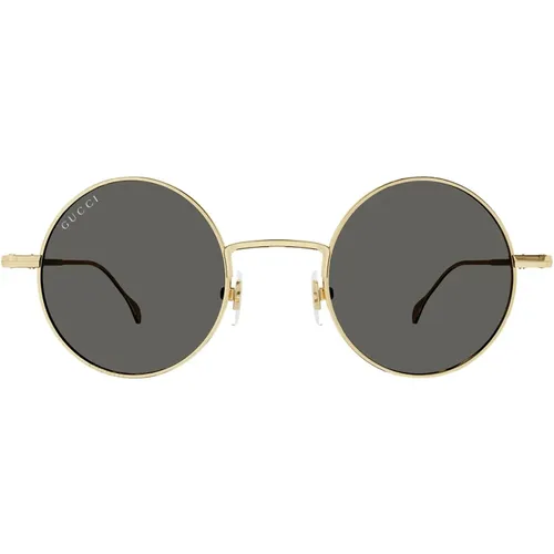 Round Narrow Metal Sunglasses Gg1649S 007 , unisex, Sizes: 44 MM - Gucci - Modalova