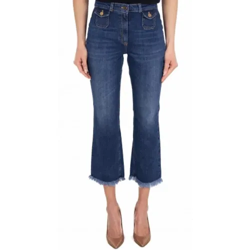 Ritterliche Cropped Jeans , Damen, Größe: W31 - Elisabetta Franchi - Modalova