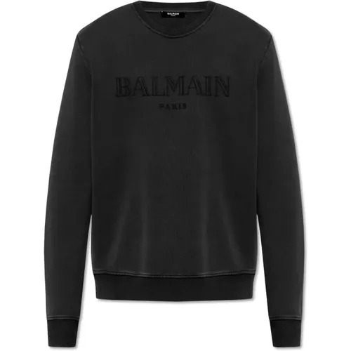 Sweatshirt mit Logo , Herren, Größe: 2XL - Balmain - Modalova