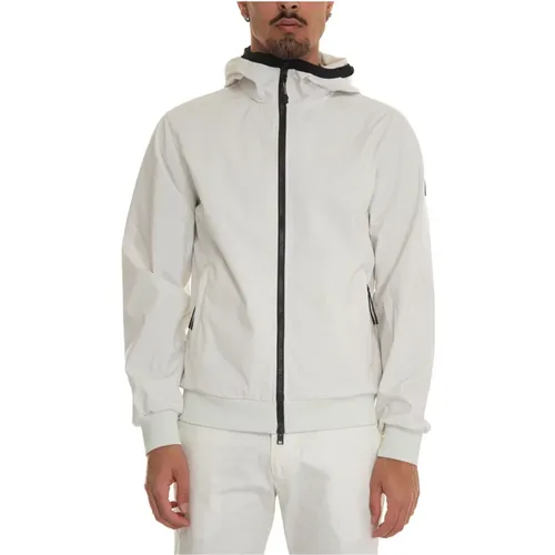 Soft Shell Zip Hoodie Jacke , Herren, Größe: L - Woolrich - Modalova