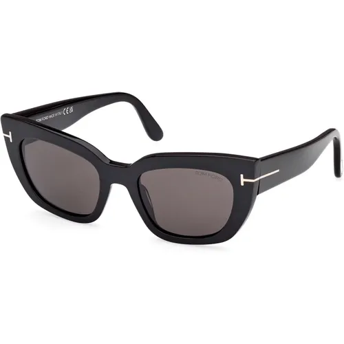 Stilvolle Sonnenbrille Ft1190 Athena Schwarz , Damen, Größe: 53 MM - Tom Ford - Modalova