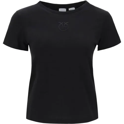 Besticktes Logo T-Shirt , Damen, Größe: 2XS - pinko - Modalova