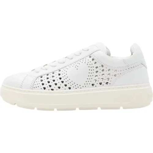 Women's Low-Top Sneakers in Leather , female, Sizes: 7 UK, 3 UK, 5 UK - Love Moschino - Modalova