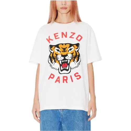 Stylish Unisex Cotton T-Shirt , female, Sizes: M, S - Kenzo - Modalova