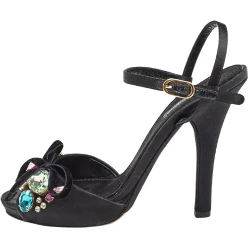 Pre-owned Satin sandals - Dolce & Gabbana Pre-owned - Modalova