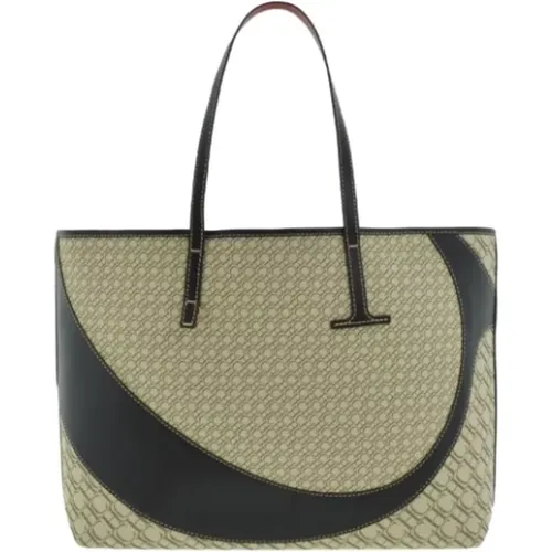 Canvas Shopping Bag with Leather Trim , female, Sizes: ONE SIZE - Carolina Herrera - Modalova
