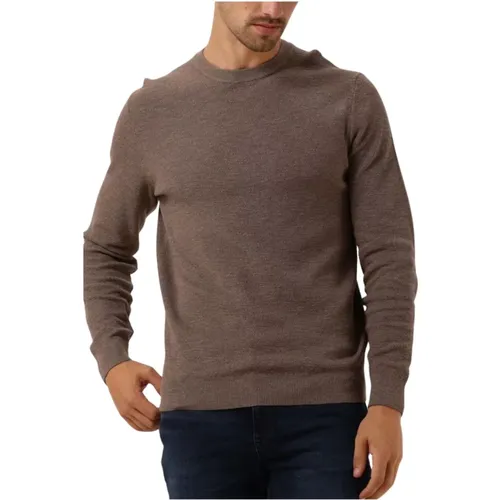 Taupe Strickpullover Crew Neck , Herren, Größe: 2XL - Profuomo - Modalova