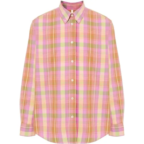 Check Button Down Shirt , male, Sizes: XL, M, L - Sunflower - Modalova