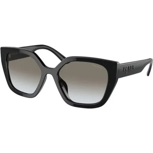 Stylische Sonnenbrille mit schwarzem Rahmen - Prada - Modalova