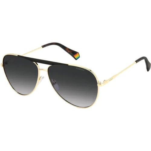 Klassische Schwarze Metall-Sonnenbrille , unisex, Größe: 61 MM - Polaroid - Modalova